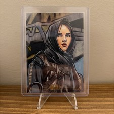 Topps Star Wars Galaxy Jyn Erso Sketch Gold Foil 1/1 Rogue One picture