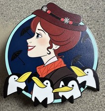 PIN MARY POPPINS & DANCING PENGUINS 3" JUMBO FANTASY new UMBRELLA picture