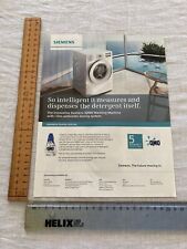 Magazine Print AD ~ 1 Page Siemens iQ800 Washing Machine Omo Art Australia 2014 picture