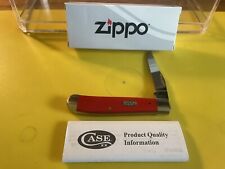 ZIPPO RED SMOOTH SYNTHETIC SS BLD MINI TRAPPER NIB RARE HARD TO FIND 2.5” BLADE picture