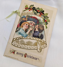 Winsch Christmas Santa Postcard Antique Hug Children Mechanical Book Schmucker picture