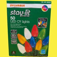 CHRISTMAS LIGHTS Sylvania Stay-lit 50-Count LED C9 Lights, Multi-Color  9.9M picture