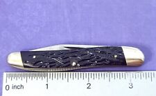 Robeson Shuredge Knife Made In USA 1940-64 Two Blade Jack Black Jigged Handles picture