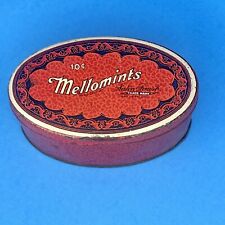 Mellomints Colorful Vintage Satin Finish Oval Advertising Tin picture