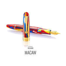 Penlux Masterpiece Delgado Fountain Pen in Macaw - Medium Point - NEW in Box picture