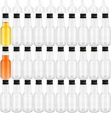 30 Pack 1.7Oz Mini Liquor Bottles,Plastic Spirit Alcohol Bottle with Black Cap,M picture