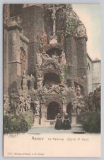 Antwerp Belgium, Le Calvaire Eglise St Paul, Vintage Postcard picture