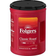(2 pack) Folgers Classic Roast Ground Coffee, Medium Roast, 40.3-Ounce Canister picture