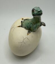 Vintage Hatching Baby t-rex Dinosaur Egg mexico r miranda 1989 vtg dino egg picture