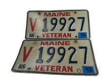 2013 Maine Vacationland Veteran License Plates 2 Plate 30976 picture