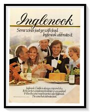 Inglenook Chablis Print Ad Vintage 1983 Magazine Wine Advertisement Graphic Art picture