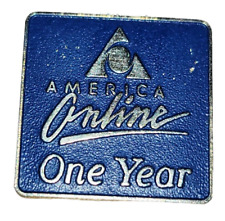 Vintage AOL America Online One Year Employee Lapel Pin picture