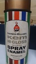 Vintage Sherwin Williams Kem Spray Can Enamel Paint Coppertone Advertisment picture