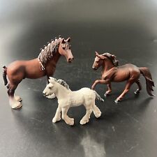 Schleich Horse Clydesdale Safari LTD Tennessee Walking Horse Mare White Foal Lot picture