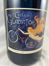 2005 Cycles Gladiator Wine Bottle Large 12.5 U. S. Cup Empty 17.75 Inch Tall Lid picture