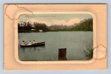 South Hadley MA-Massachusetts, Boating on College Lake, Antique Vintage Postcard picture