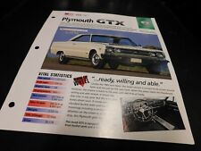 1967 Plymouth GTX Spec Sheet Brochure Photo Poster picture