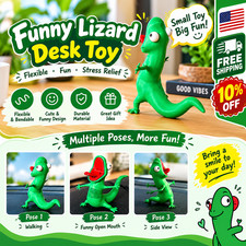 Wobble Lizard Figurine Meme Design Spring Green Lizard Toy for Bikes Office 2026 picture