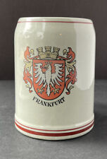 Vintage Frankfurt West Germany Beer Stein 1/2 L Pottery Rare German Mug picture
