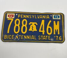 1976 Pennsylvania License Plate Bicentennial Liberty Bell Vintage 1975 788 46M picture