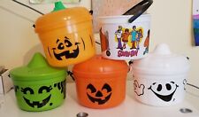 Vintage Lot (5) Halloween McDonalds Pumpkin Happy Meal Buckets 86 91 93 12 picture