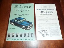 Vintage Renault 2L Fregate Owner's Manual Instruction Book  picture