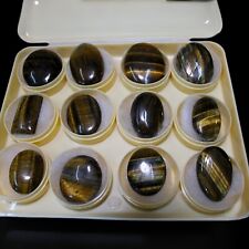 150g Polished Tiger eye Cabochon 12 Piece Combo Pack Crystal Stone 3cm picture