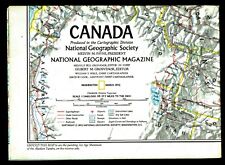 ⫸ 1972-3 March CANADA & ICE AGE MAMMALS National Geographic Map Poster - A3     picture
