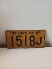 1932 Pennsylvania Truck License Plate PA Penna Ford Chevrolet Chevy 1518J (#423) picture