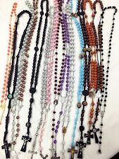 Closeout -30pc Mix Lot Wholesale Religious Full Rosary Crucifix Cross Necklace picture