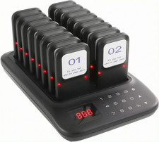 Wireless Restaurant Pager System 16 Queue Paging Flash Vibrate Buzzer for Cafe picture