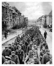 GERMAN PRISONERS OF WAR POW BEING MARCHED THROUGH THE CITY STREET 8X10 PHOTO picture