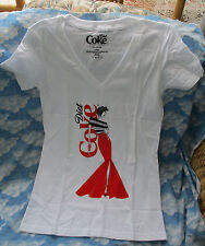 WOMENS LARGE DIET COKE V NECK T-SHIRT YOUNG DESIGNERS CHALLENGE SEASON 2 NEW picture
