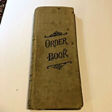 Vintage Order Book Antique Early 1900’s 6” x 15” Handwritten Ledger Log Book picture