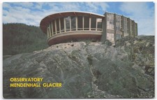 Mendenhall Glacier Visitors Center Juneau Alaska Mid-Century Postcard picture