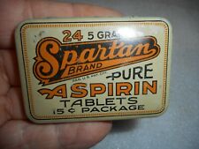 Nice Vintage Spartan Brand Aspirin Tablets Tin Virginia picture