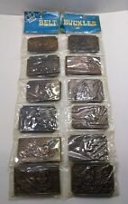 New Old Stock Belt Buckles (12) Geronimo Pony Express Tall in the Saddle Western picture