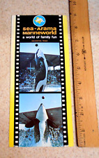 Vintage Sea-Arama  Marineworld Galveston Island Texas Brochure Whale 1970s picture