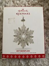 HTF Hallmark Christmas Keepsake Ornament 2017 Snowflake Porcelain Donikowski picture