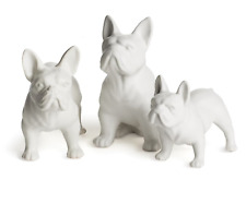 Set of Three CUTE WHITE BULLDOGS THREE DOG NIGHT Napa Home & Garden XN241 NEW picture