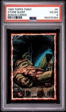 1989 Topps TMNT #K Stone Sleep : Collector's Edition Bonus Cards PSA 4 picture