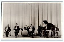 c1910's Musician Band Banjo Saxaphone Swing RPPC Photo Unposted Antique Postcard picture