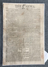 THE NEWS 12TH JANUARY 1812 ORIGINAL NEWSPAPER picture