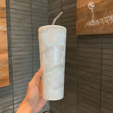 2023 NEW Starbucks 24oz Pearl White Mermaid Cold Cup Tumbler Siren Shell W/Straw picture