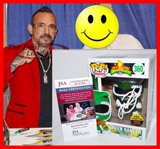 Jason David Frank Signed Green Power Ranger Toy Tokyo Metallic Funko Pop JSA PSA picture