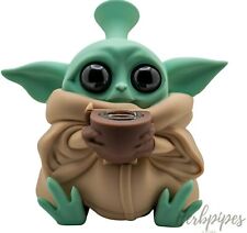 Baby Yoda Glass Bowl Smoking Water Pipe |Collectible Silicone Pipes picture