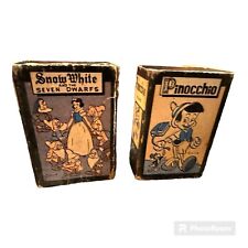 Vintage 1946 Pinicchio and Snow White Mini card Games- By Russell- Look Complete picture