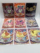 1999 Topps Pokémon 9 Card Lot – Nidoking & Geodude Foils + Pidgeot Evolution picture