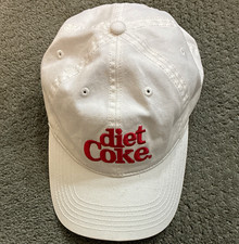 Coca-Cola Diet Coke Adjustable Hat Cap White/Red Embroidered Logo 2025 picture