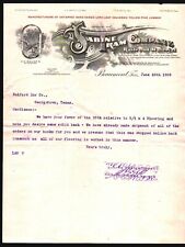 1909 Beaumont Tx - Sabine Tram Company - Railroad Material - Letter Head Bill picture